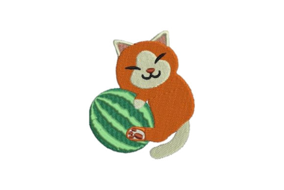 Cat Hugging Watermelon: A Seasonal Embroidery Review