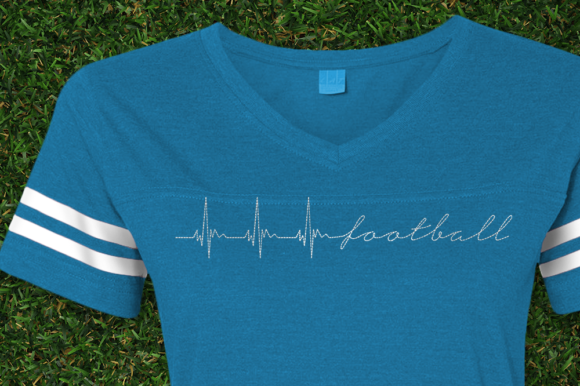 Football Heartbeat Redwork: A Designer's Review