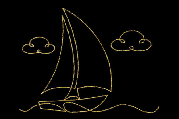 Minimalist Boat: The Perfect Low-Stitch Design for Craft Fairs
