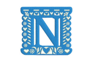 Papel Picado Alphabet N: A Festive Monogram for Gifts