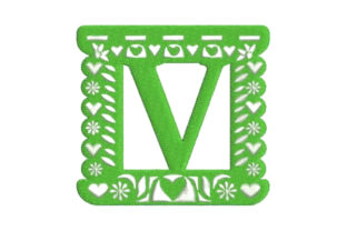 Papel Picado Alphabet V: A Bold Monogram for Craft Fairs